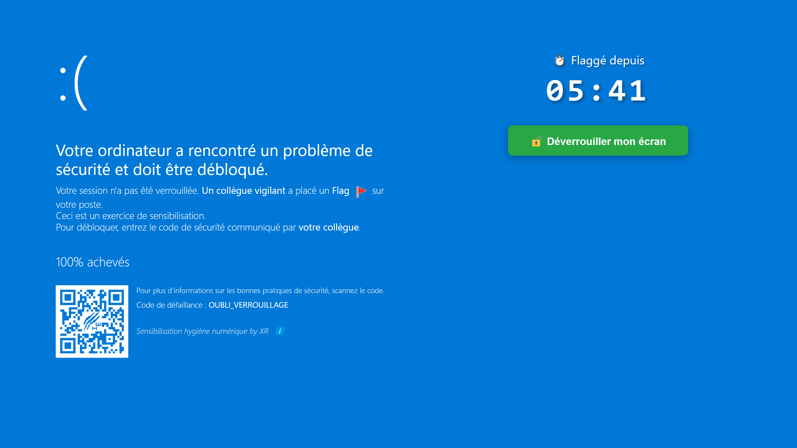 Timer de flaggage et déblocage